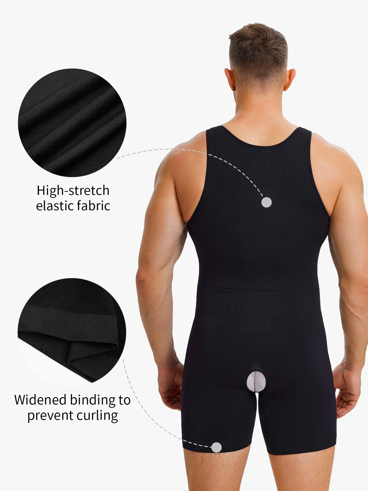 Seamless Comfort Crotch Opening Full Body Shaper Bodysuit