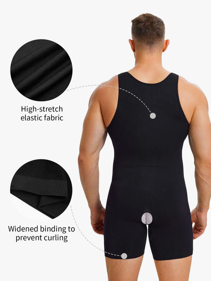 Seamless Comfort Crotch Opening Full Body Shaper Bodysuit