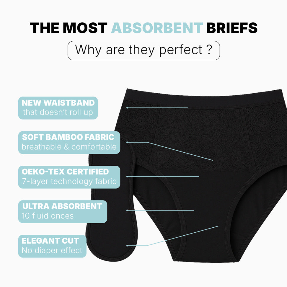 Women's Washable Incontinence Panties for Heavy Flow
