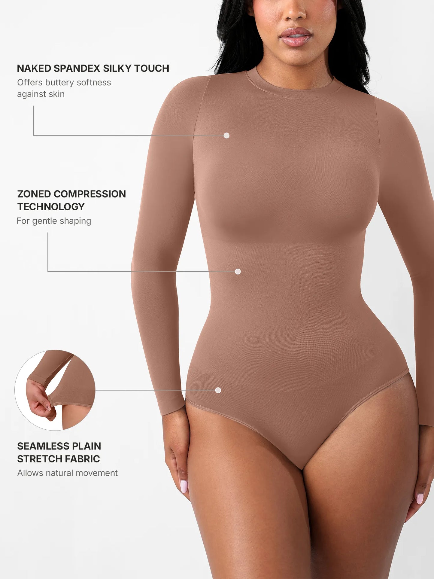 Seamless Ultra-Soft Crew Neck Bodysuit